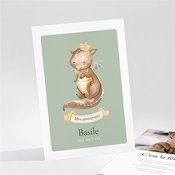 Invitation anniversaire petit dragon