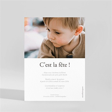 Invitation anniversaire petit dragon - Dos de la carte