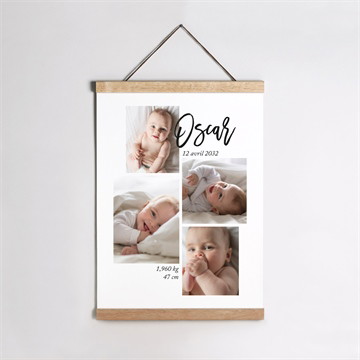 Affiche naissance mon pêlemêle