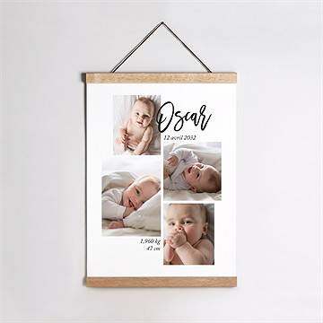 Affiche naissance mon pêlemêle