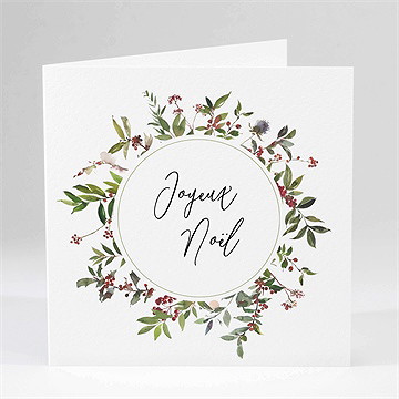Carte de voeux couronne noël