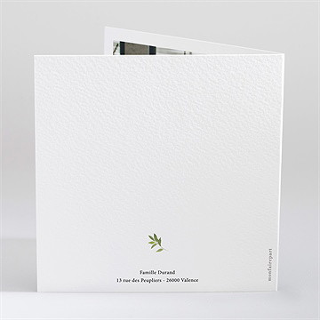 Carte de voeux couronne noël - Dos de la carte