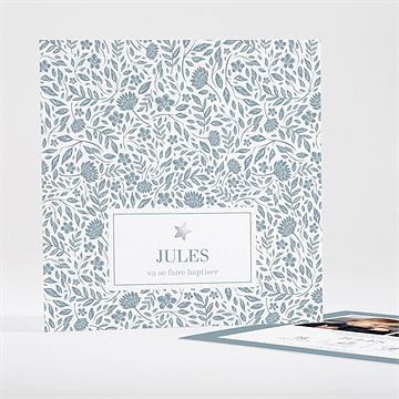 Faire-part de baptême jour divin dorure