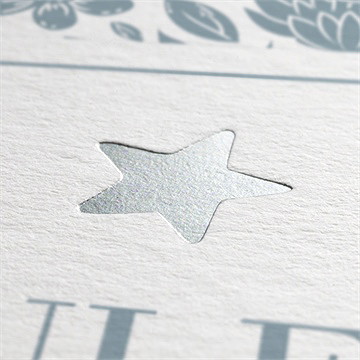 Faire-part de baptême jour divin dorure - Marquage à chaud CUIVRE