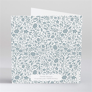 Faire-part de baptême jour divin gaufrage - Dos du faire-part