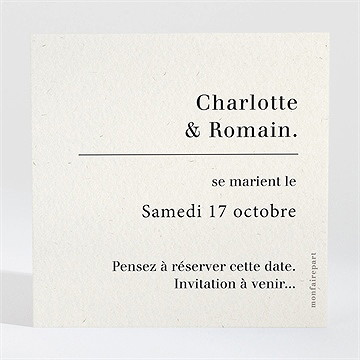 Save the Date mariage absolument - Dos de la carte