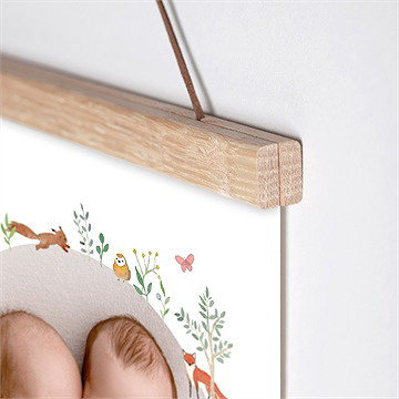 Affiche naissance jumeaux & animaux - Détail de l'affiche