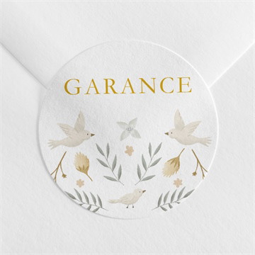 Sticker communion en vérité gaufrage