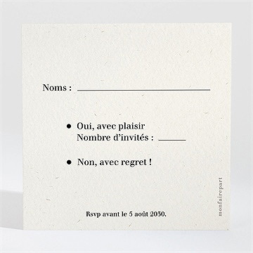 Carton réponse mariage absolument - Dos du carton