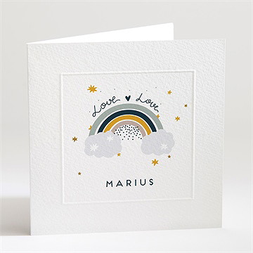 Faire-part naissance arc-en-ciel