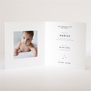 Faire-part naissance arc-en-ciel - Intérieur du faire-part