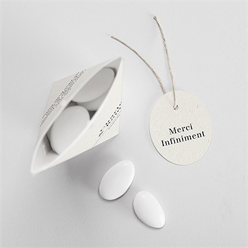 Boîte de dragées mariage absolument étui - Intérieur de la boîte