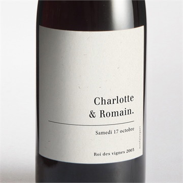 Etiquette de bouteille mariage absolument