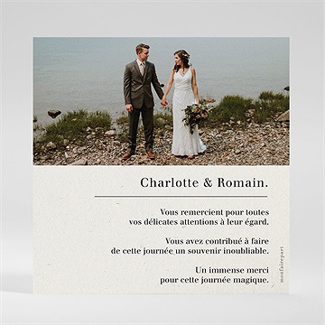 Remerciement mariage absolument - Dos du remerciement