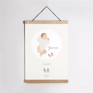 Affiche naissance petit bébé
