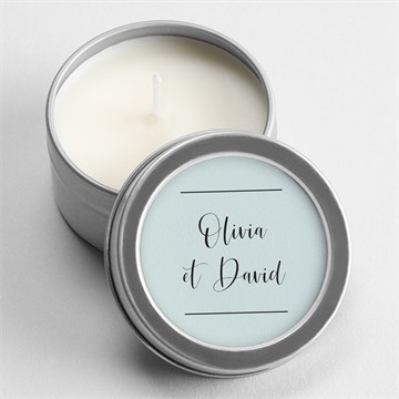 Bougie mariage so vinyle argent