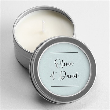 Bougie mariage so vinyle argent