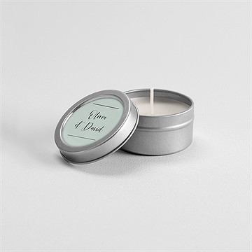 Bougie mariage so vinyle argent - Mise en situation