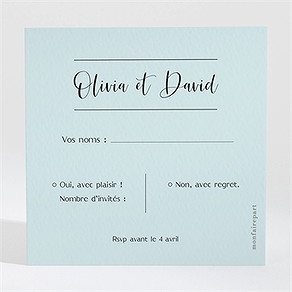 Carton réponse mariage so vinyle