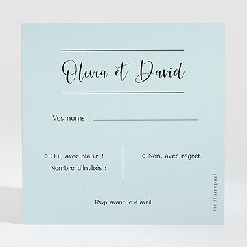 Carton réponse mariage so vinyle