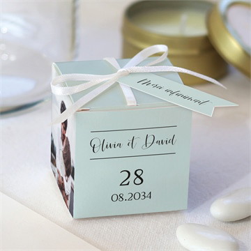 Boîte de dragées mariage so vinyle