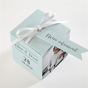 Boîte de dragées mariage so vinyle - Dessus de la boîte