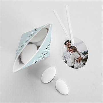 Boîte de dragées mariage so vinyle étui - Intérieur de la boîte