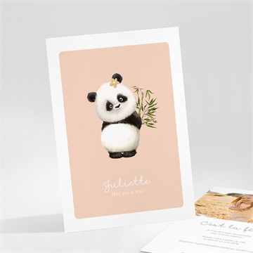 Invitation anniversaire mignon petit panda