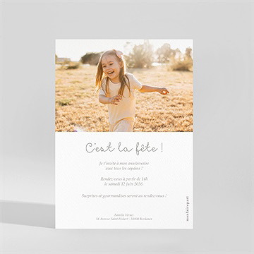 Invitation anniversaire mignon petit panda - Dos de la carte