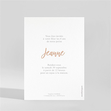 Invitation anniversaire petites photos - Dos de l'invitation