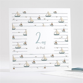 Invitation anniversaire bateaux