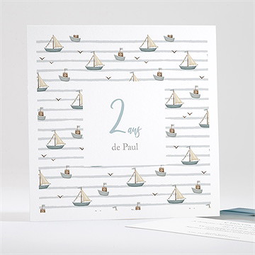 Invitation anniversaire bateaux