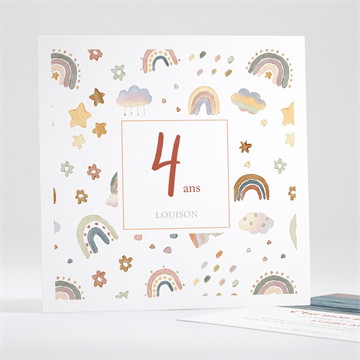 Invitation anniversaire mes arcs en ciel
