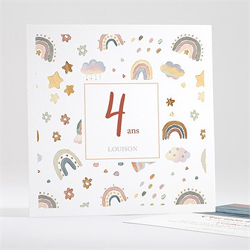 Invitation anniversaire mes arcs en ciel
