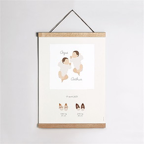 Affiche naissance des jumeaux !