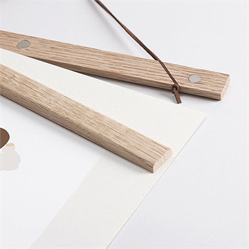 Affiche naissance des jumeaux ! - Détail des supports en bois