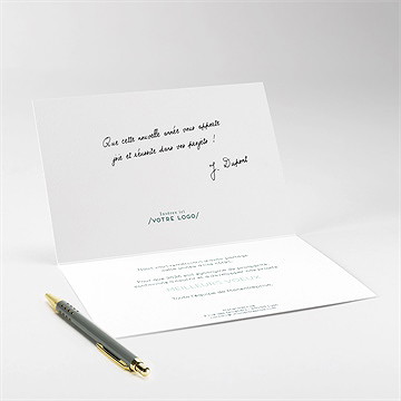 Carte de voeux croissance verte calendrier - Intérieur de la carte