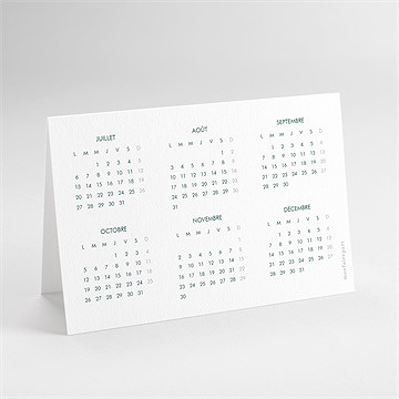 Carte de voeux croissance verte calendrier - dos de la carte