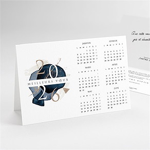 Carte de voeux artiste calendrier
