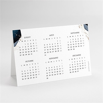 Carte de voeux artiste calendrier - dos de la carte