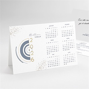 Carte de voeux design graphique calendrier