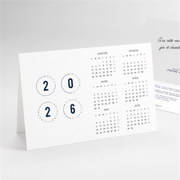 Carte de voeux design entreprise calendrier
