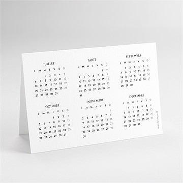 Carte de voeux design entreprise calendrier - dos de la carte