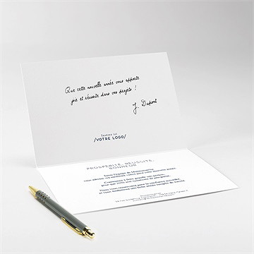 Carte de voeux architecte calendrier - Intérieur de la carte