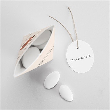 Boîte de dragées baptême bébé nounours étui - Intérieur de la boîte