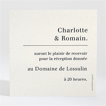 Carton d'invitation mariage absolument - Dos du carton