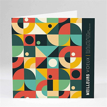 Carte de voeux graphisme bauhaus