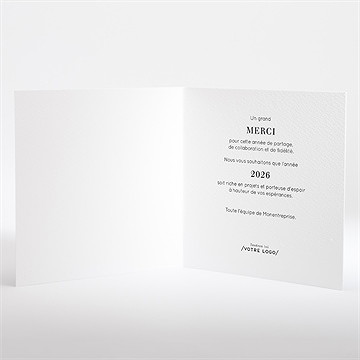 Carte de voeux création graphique - Intérieur de la carte