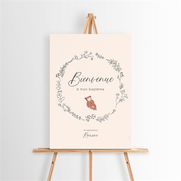 Panneau bienvenue bébé nounours