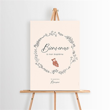 Panneau bienvenue bébé nounours